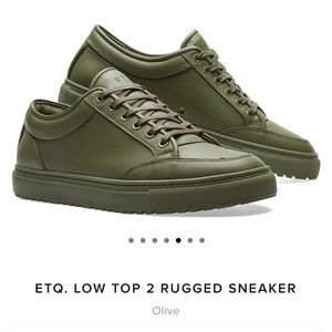 ETQ Amsterdam Olive Green Low Top Rugged Sneaker